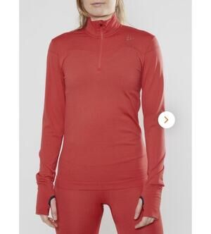 Craft L2 Insulation Women’s S Red 1/4 Zip Running Cycling Thermal Pullover